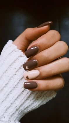 Brown Nails Design, Nails For Fall, Simple Fall Nails, Fall Gel Nails, Cute Nails For Fall, November Nails, Beige Nails, Simple Gel Nails, Thanksgiving Nails