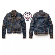 New Men's Distressed Blue Western Trucker Jacket, Biker Motorcycle Real Lambskin Leather Denim Style Jacket Item Features  * New with tags * Genuine Distressed Lambskin Leather * Soft Silk lining * Snap Closure  * Two side Pockets and Two Chest pockets  * Original Brass Material * Hi -Quality buttons  * Buy With Confidence We are happily Accept return in 30 Days We Offer you customized size/ customized design and Color Changes You can also ask us for Color change and custom measurements. Persona Leather Denim, Denim Style, Trucker Jacket, Arab Emirates, United Arab Emirates, Brass Material, New Man, Lambskin Leather, Denim Fashion