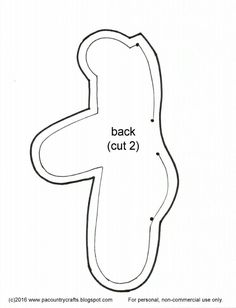 the back cut is shown in black and white, with an outline for the letter s