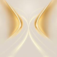 an abstract white and gold background with curves