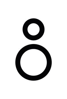 the letter o is shown in black on a white background