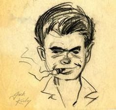 Jack Kirby by Jack Kirby. Kirby Sketch, Comic Book Icons, Inking Art, Self Portrait Drawing, Amedeo Modigliani