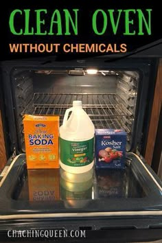 clean oven with baking soda and baking soda