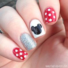 disney world nail designs - Google Search Mickey And Minnie Mouse Nail Art, Simple Disney Nails Natural, Disney Gel Nails, Simple Disney Nails, Disney World Nails, Minnie Mouse Nail Art, Mouse Nail Art, Disney Nail Art, Disneyland Nails