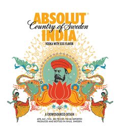 the poster for absolut's country of sweden, featuring an image of a man