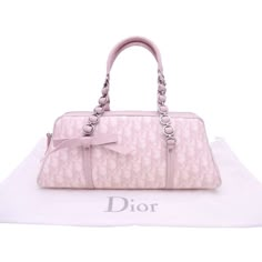 Christian Dior Trotter Shoulder Bag Pink Vintage Dior Bag, Pink Wishlist, Bags Christian Dior, Shoulder Bag Pink, Pink Monogram, Pink Life, Chic Leather, Trotter, Monogram Bag