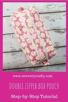 the double zipper box pouch sewing pattern is easy to sew and can be used for storage