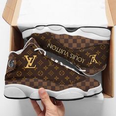 Upgrade your fashion style with these Air Jordan 13 printed shoes. Air Jordan 13 products are meticulously designed and finished. Bring unique designs to your shoes that make a difference with your Akali League Of Legends, Jordan 13 Shoes, Buy Louis Vuitton, Popular Sneakers, Air Jordan Sneakers, Shoes Air, Louis Vuitton Brown, Luxury Sneakers, Trending Sneakers