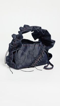 Cecilie Bahnsen Umi Denim Bag | Shopbop Diy Designer Bag, Ropa Upcycling, Denim Bags, Cecilie Bahnsen, Upcycled Bag, Conceptual Fashion, Upcycle Sewing, Diy Bags Patterns, Diy Clothes Design