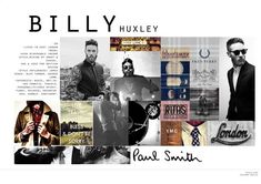 a collage of photos with the words billy hully and images of men in suits