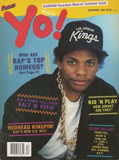 a magazine cover with a young man wearing a hat on the front and back covers