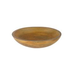 a wooden bowl on a white background