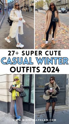 casual winter outfits 2024 New York In December Outfits Street Styles, Stylish Winter Outfits For Short Women, Winter Outfits Toronto, Vancouver Winter Outfit Women, Casual December Outfits, Winter Casual Outfits 2024, Winter Athleisure Outfits 2024, Outfit Ideas 2024 Winter, Cute Casual Winter Outfits For Women