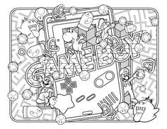 a black and white drawing of an aerial view of people playing in a maze game