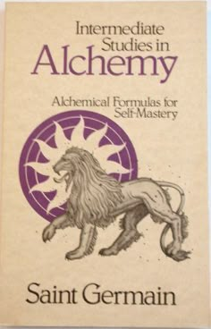 a book with an image of a lion on the front and back cover, in purple ink