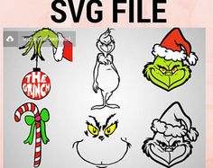 the grinch holiday theme svg file