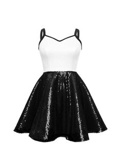 This Super Techno Bodice/Black Sequin Show Choir Dress features a sweetheart neckline bodice with a fully lined, all-over black sequin circle skirt and comes with black attached spandex briefs. Bra foam liner supports neckline and creates beautiful shape. Show Choir Dress Features Choose PrePaks & Save 30% Youth 10C-14C and Adult Plus (3XL-7XL) always available upon request! Special colors available upon request Black sequin circle skirt fully lined Sweetheart Neckline Step-in, no zipper Bra foam top liner (for shape and support) Attached black spandex briefs Easy to alter sizing (up or down) Choir Dresses, Show Choir, Special Colors, Pin Up Dresses, Sparkly Dress, Body Shapers, Strapless Bra, Circle Skirt, Black Sequins