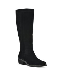 in stock Wide Calf Knee High Boots, Black Knee Boots, White Mountain Shoes, Tall Boot, Block Heel Shoes, Wide Calf Boots, Black Knees, White Mountain, Boots Knee