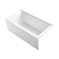 an empty white bathtub on a white background