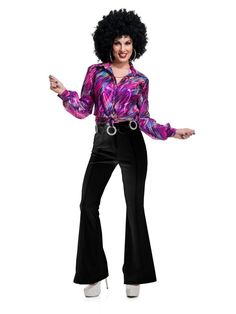 Onda Disco, Disco Party Costume, Moda Disco, 70's Disco, Disco Theme, 70s Women, Disco Pants, Disco Shirt