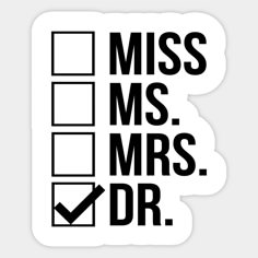 a check box with the words miss and mr's on it