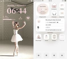 Coquette Wallpaper Ballet, Ios 16 Wallpaper Layout Ideas, Ios Layout Aesthetic Pink, Coquette Phone Lockscreen, Coquette Wallpaper Layout, Lesserafim Phone Layout, Kpop Phone Layout Pink, Coquette Wallpaper Ios 16, Ios 16 Pink Home Screen Ideas