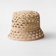 a crocheted hat on a white background