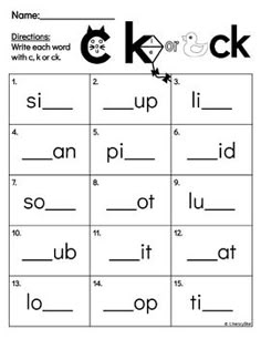 worksheet for beginning and ending the letter c with pictures to print out on