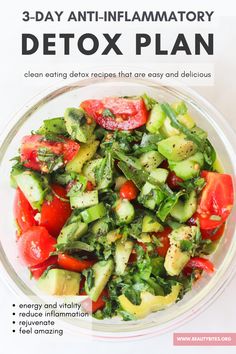 Detox Dinner Recipes, 1200 Calorie Diet Meal Plans, Inflammation Diet Recipes, Clean Eating Detox, Detox Meal Plan, Beauty Bites, Anti Inflammation Recipes, Inflammation Diet, Clean Eating Meal Plan