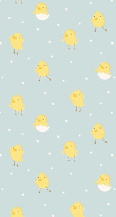 a blue background with small yellow birds on it