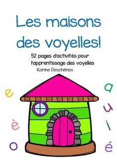 a book cover for les maisons des voyelles with an image of a house