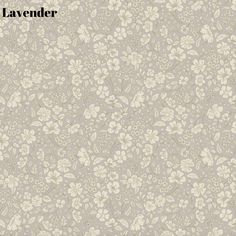 an old wallpaper pattern with flowers and leaves on the side, in light grey