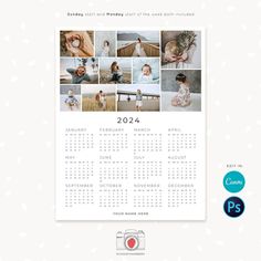 an image of a calendar with photos on it