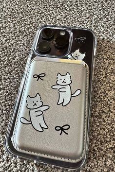 Cat iPhone Case + MagSafe Wallet Iphone Ringtone, Magsafe Wallet, Cat Iphone Case, Trendy Cases, Apple Headphone, Cat Iphone, Teddy Bear Design