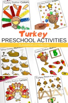 turkey preschool activities and printables for thanksgiving