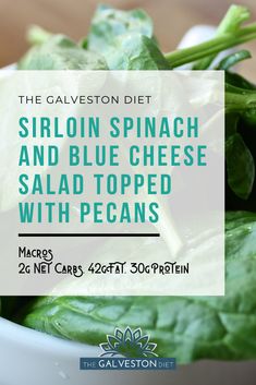 Galveston Diet Recipes, Blue Cheese Salad, Satisfying Salads, Diet Doctor, Salad Toppings, Cheese Salad, Prepped Lunches, Sugar Detox