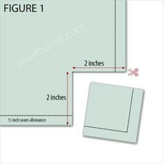 two square pieces of paper are shown with measurements for the size and width of each piece