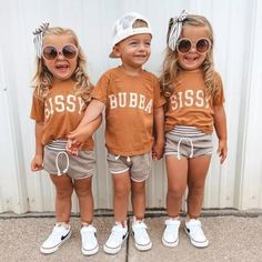 Print Letters, Sibling Photos, Knitted Romper, Brand Collection, Print Tee, Toddler Fashion, Family Photo, Body Fit, Matching Outfits