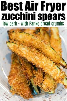 the best air fryer zucchini spears with panko bread crumbs