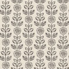 a black and white wallpaper with leaves on it