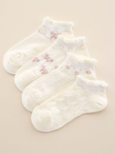 Cute Socks Ankle, Aesthetic Socks, Pretty Socks, Sock Lovers, Floral Socks, Ankle Socks Women, Stockings Legs, Women Socks, Thigh High Socks