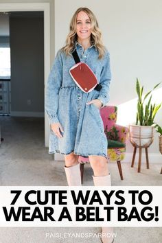 Here are 7 great outfit ideas for wearing a belt bag! Tips for styling the lululemon belt bag Belt Bag Outfit Summer, Belt Bag Outfit, Cold Weather Fashion, Casual Chic Style, Cozy Fashion, Casual Elegance, Womens Casual Outfits, Printed Sweatshirts, Womens Fashion Casual