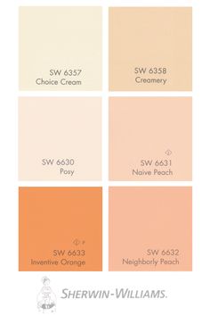 the color swatches for sheryln - williams's new paint collection