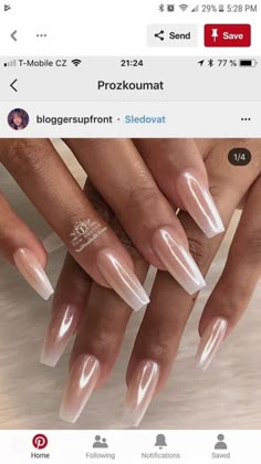 Ambre Nails, Ombre Chrome Nails, Ballerina Acrylic Nails, Ballerina Nails Designs, Nails Art Ideas, Nude Nail Designs, Subtle Nails, Ombre Acrylic Nails, Nails Blue