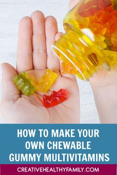 This is probably my favorite creative and healthy fun food idea. Let me show you How To Make Your Own Chewable Gummy Multivitamins. It is easy, healthy and fun! Made with real fruit and veggies and supplements! #love #vitamins #kids #multivitamins #healthy #gummies Levo Recipes, Veggie Gummies, Gut Gummies, Medical Remedies, Healthy Gummies, Homemade Gummies, Natural Medicines, Vitamin C Gummies, Childrens Vitamins