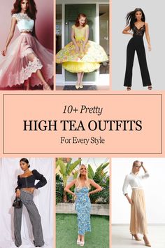 Discover chic high tea outfits that cater to every personal style, from classic elegance to modern sophistication. Find the perfect look for your next tea party! Tea Time Aesthetic Outfits, High Tea Dresses Outfits Classy, High Tea Dresses, High Tea Dress Code, High Tea Attire, High Tea Outfits For Women, Tea Dress Outfit