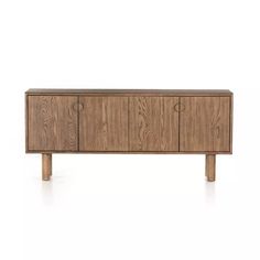 the sideboard is made from wood and has four doors on one side, with three drawers