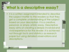 what is descriptive writing and how does it help you to write an informative paper