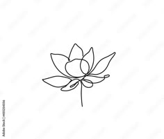 the outline of a lotus flower on a white background