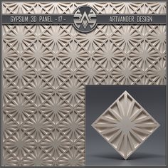 the front and back side of an art deco wall panel, with geometric designs on it